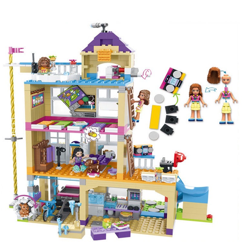 [đủ 868 chi tiết hàng loại 1] Đồ Chơi xếp hình lắp ráp Lego friends Ngôi Nhà Tình Bạn Model SX3012 Với