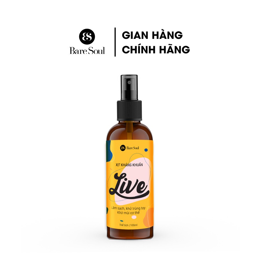 Xịt kháng khuẩn đa năng BareSoul LIVE 100ml | Shopee Việt Nam