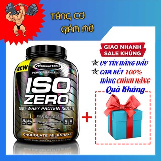 Sữa tăng cơ Iso Zero hộp 4lbs (1.8Kg) – Vị Chocolate – Tặng túi gym cao cấp – Hàng Chính hãng Muscletech USA