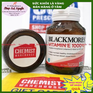 Vitamin E blackmore 1000iu hộp 30 viên và 100 viên, giúp đẹp da chống lão hoá da và bổ tim mạch