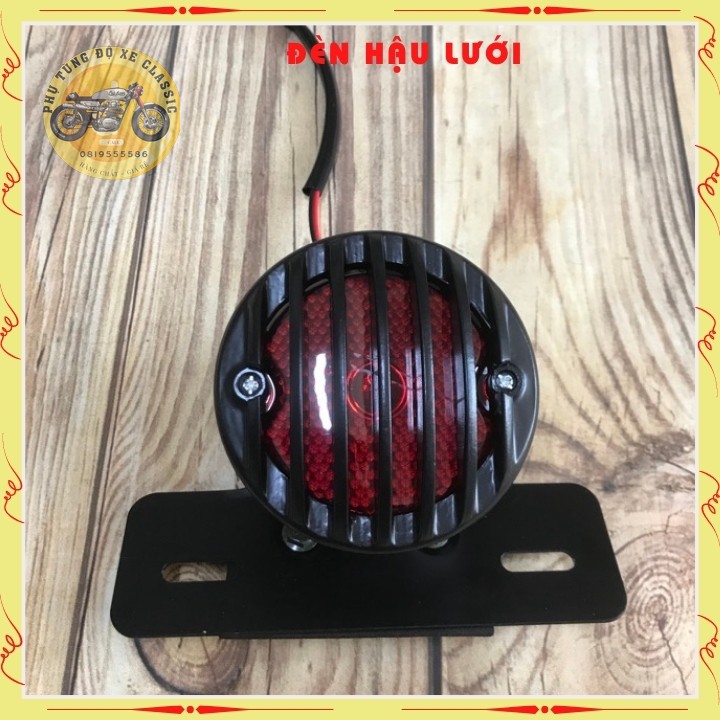 ĐÈN LED XE MÁY ĐỘ CLASSIC - Đèn Hậu Độ Mặt Trăng Có Kèm Pad Biển Số Chất Liệu Thép Sơn Tĩnh Điện