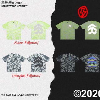 Áo TIE DYE BIG LOGO - màu dưới hologram - DARK GREY - SIZE M