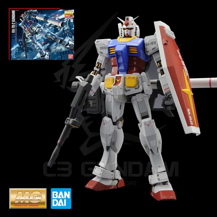 MÔ HÌNH LẮP RÁP GUNDAM MG 1/100 RX-78-2 GUNDAM VER 3.0 BANDAI GUNDAM UC GUNPLA TỪ NHẬT BẢN