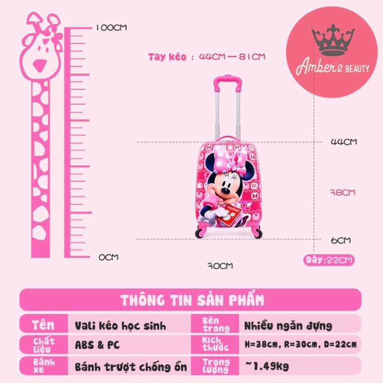 Vali kéo hello kitty màu hồng cho bé yêu size 18 inch [hàng chính hãng]