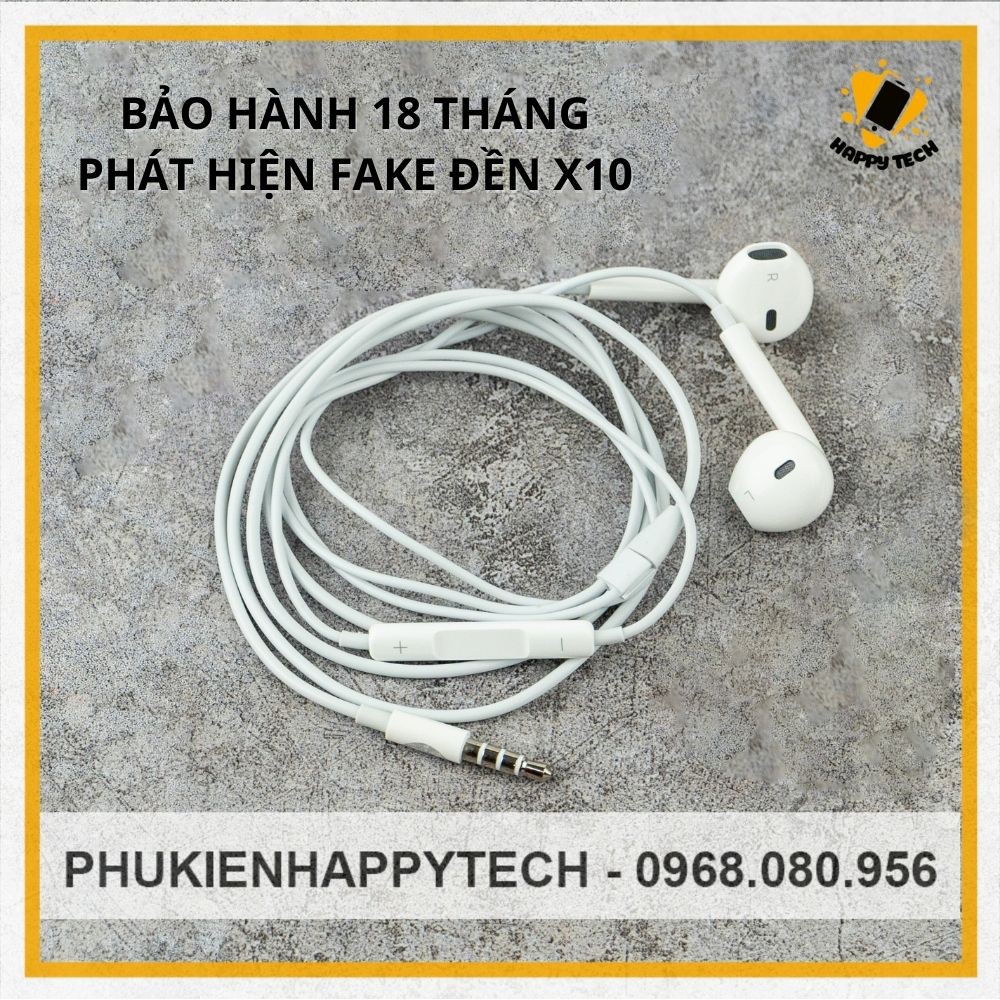 Tai nghe iPhone chân tròn 3.5 mm có dây chính hãng zin cho 6 6s plus laptop tech store