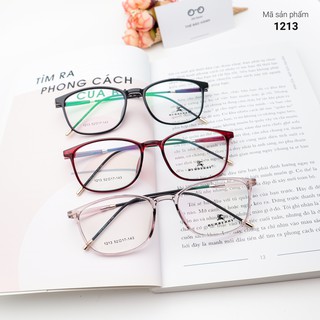Gọng kính cánh bướm nhựa dẻo phối kim loại 1213