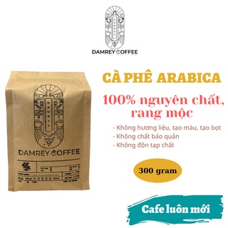 Cà phê arabica damrey coffee 300gr nguyên chất rang mộc, thơm, hậu vị ngọt thanh