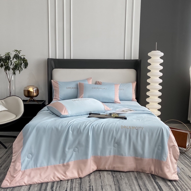 Bộ chăn ga gối phi lụa Dreamcity IGUN BEDDING bộ 4 món