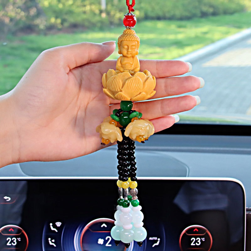 Tượng Phật Quan Âm Mini Để Ô Tô - Tượng Phật Di Lặc Phong Thủy Treo Trang Trí Xe Hơi Hitechlife Đem Lại An Toàn May Mắn