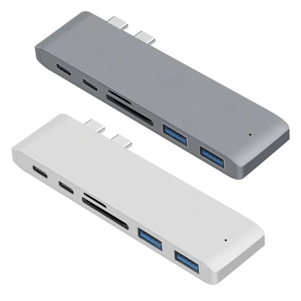 7in1 USB C HUB 3.0 Type-C Adapter Sạc & Đầu Đọc Cho Macbook Pro MAC PC Máy Tính Xách Tay