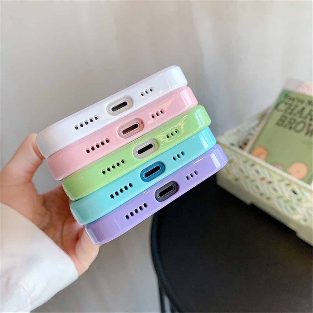Ốp Điện Thoại Silicon Trong Suốt Chống Sốc Cho IPhone 11 12 13 Pro Max