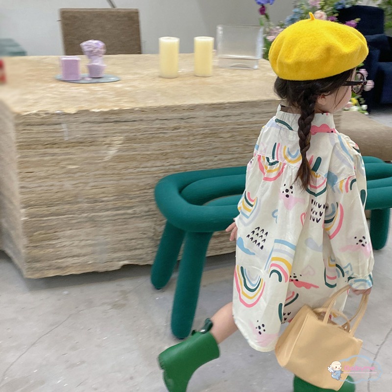 Áo Thun Cổ Lớn Thoáng Khí Thân Thiện Với Da Cho Bé Gái