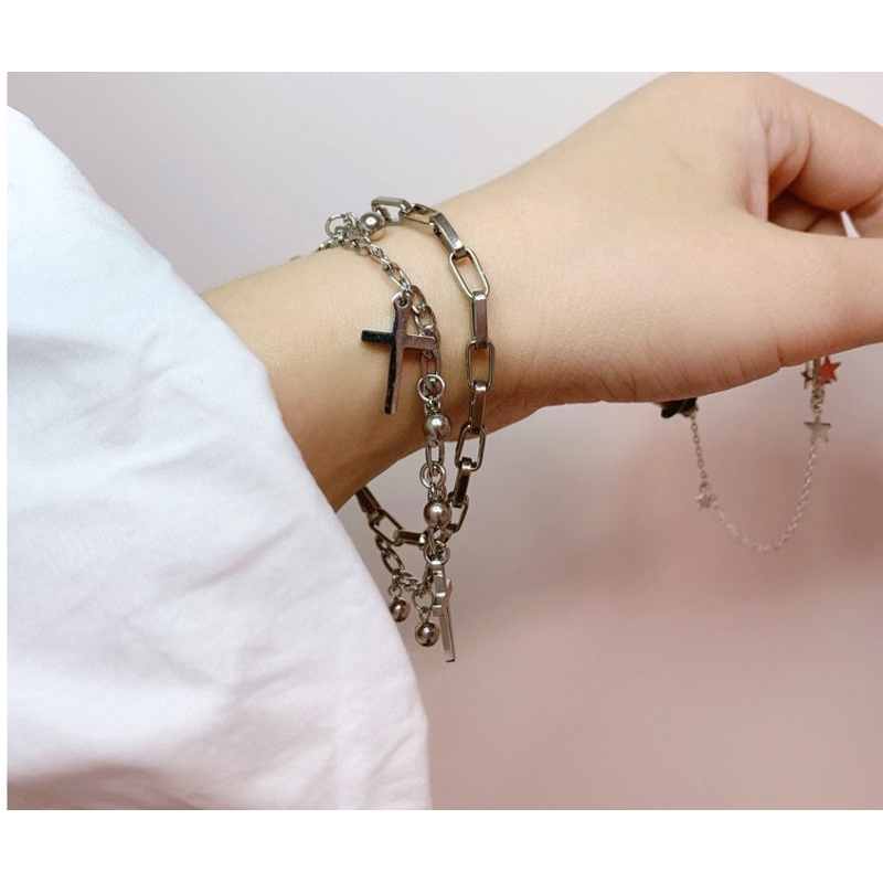 Vòng Tay Mặt Hai Cây Thánh Giá Phong Cách Thời Trang Cổ Điển