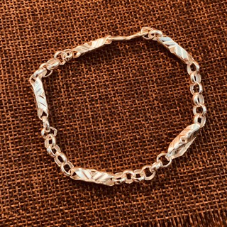 Lắc Bạc Nguyên Chất Mắc Khúc Tròn Cho Nam