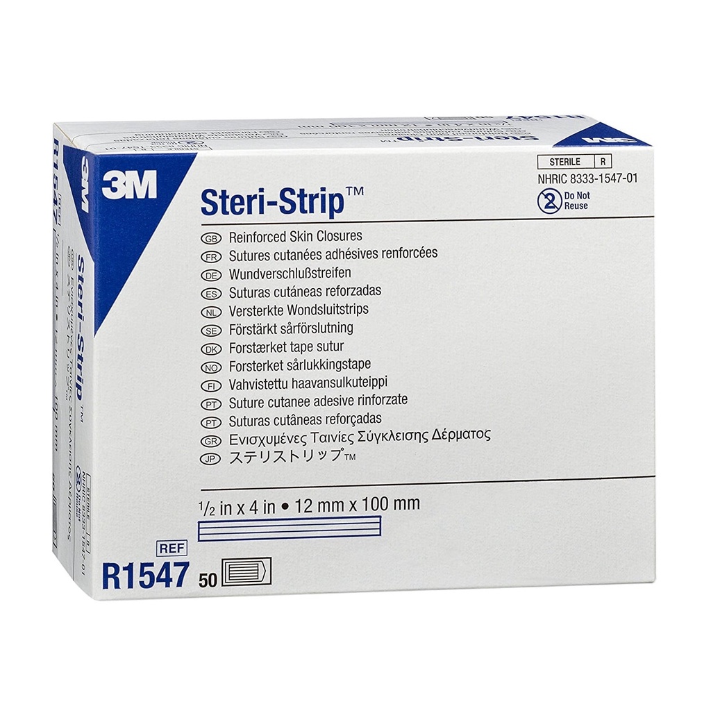 Băng dính thay thế chỉ khâu da 3M Steri Strip- Bănh dính hạn chế giãn sẹo