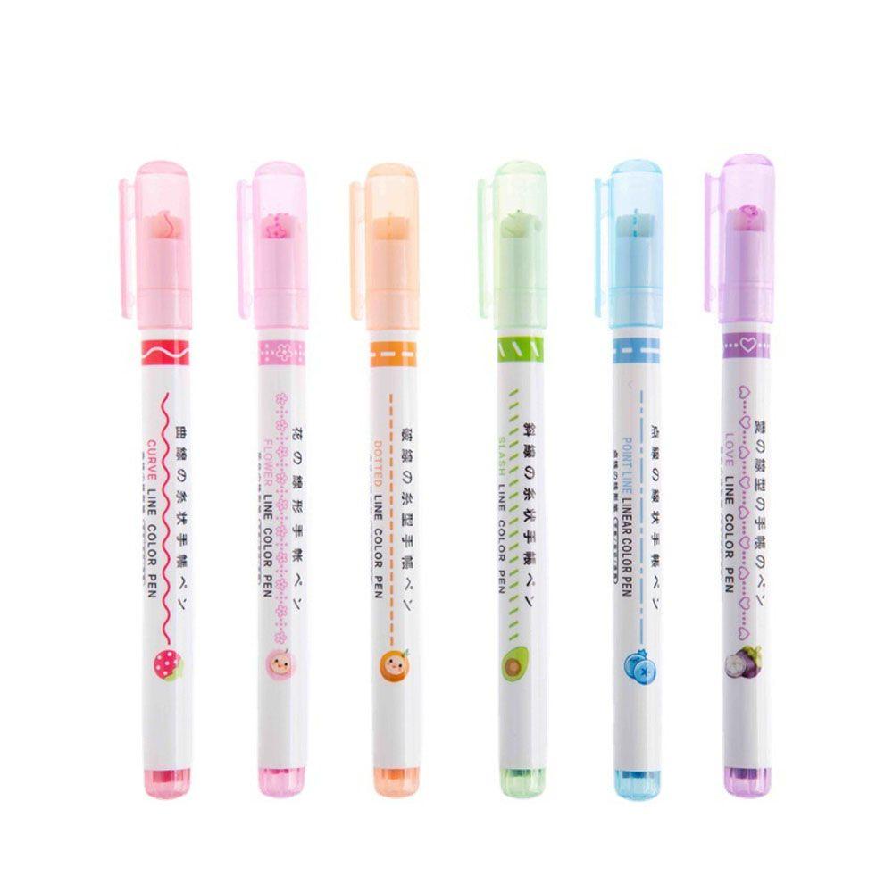 Bộ 6 Bút Đánh Dấu Dùng Trong Trường Học