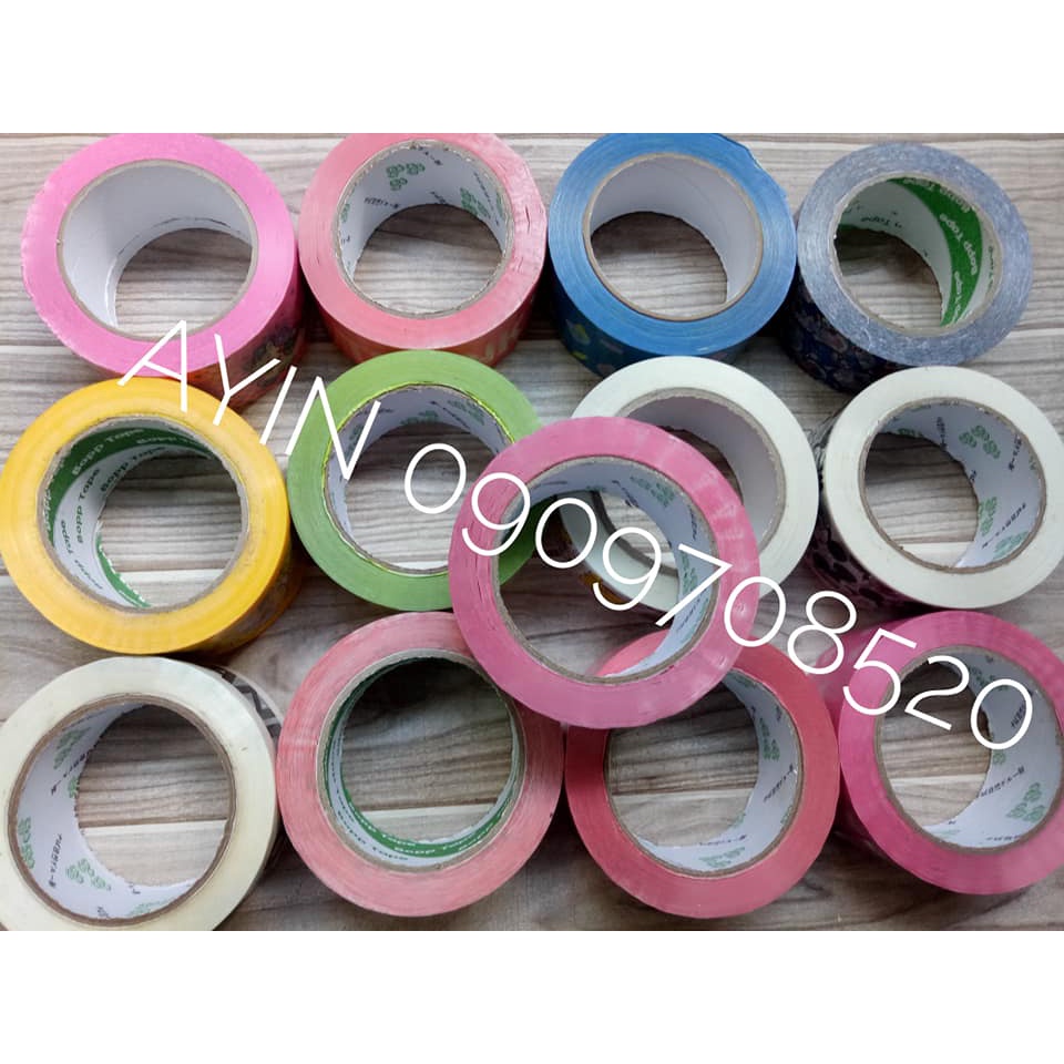 Băng keo đóng hàng họa tiết hoạt hình nhiều mẫu đa dạng