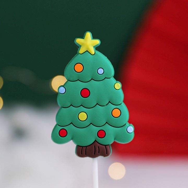 QUE CẮM GIÁNG SINH TRANG TRÍ BÁNH KEM , CUPCAKE