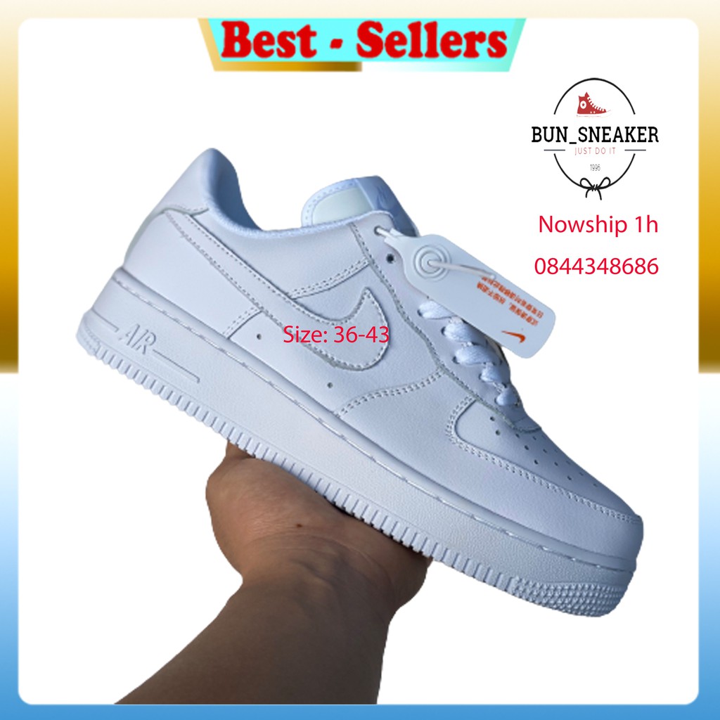 [Giày Hot Trend], Giày Thể Thao, Giày Sneaker Nam Nữ AF1 Trắng Giá Rẻ, Đẹp, Cao Cấp, (Tặng Kèm 1 Đôi Tất) | BigBuy360 - bigbuy360.vn