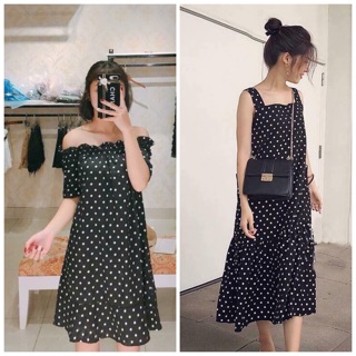 Maxi 2 dây bi đen