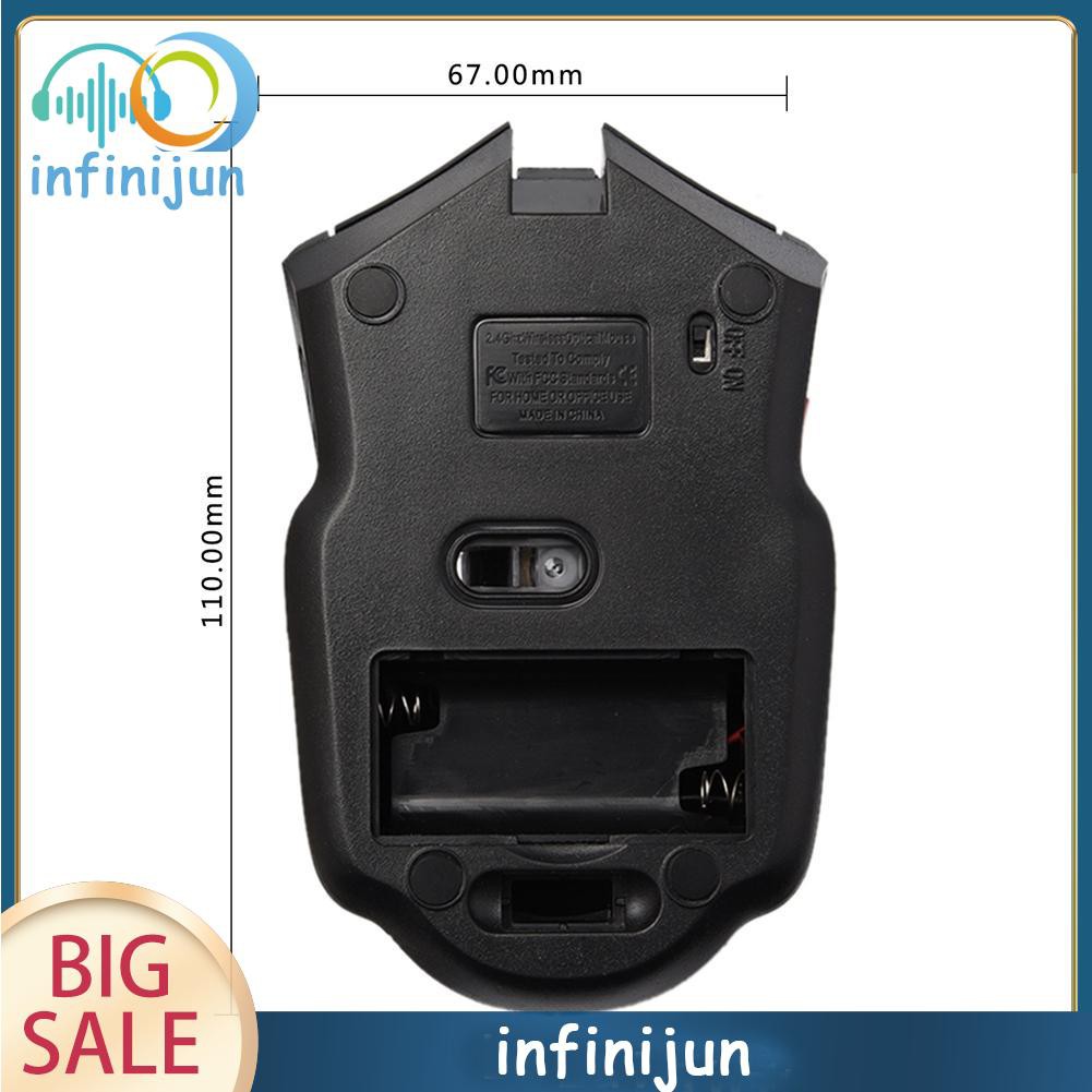 Chuột Quang Chơi Game Không Dây 2.4ghz 2400dpi 6 Nút