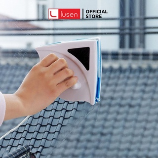 Bộ lau kính 2 mặt Lusen-A1 cao cấp, cây gạt kính chung cư hít nam châm, dụng cụ vệ sinh cửa kính thông minh chính hãng