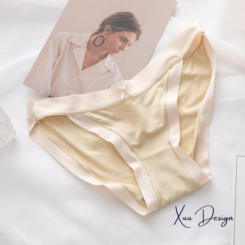 Quần lót nữ XUU chất liệu cotton lạnh cao cấp phối viền chữ su mềm mịn thoáng mát- QC122