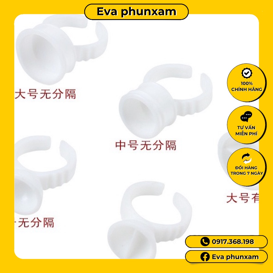 Nhẫn nhựa phun xăm-nối mi (gói~100c)