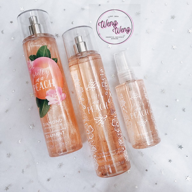 Xịt toàn thân Bodymist Bath & Body Works mùi Pretty As A Peach