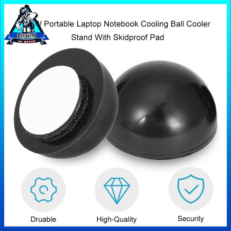 [Fitslim] NEW Portable Laptop Notebook Cooling Ball Cooler Stand With Skidproof Pad