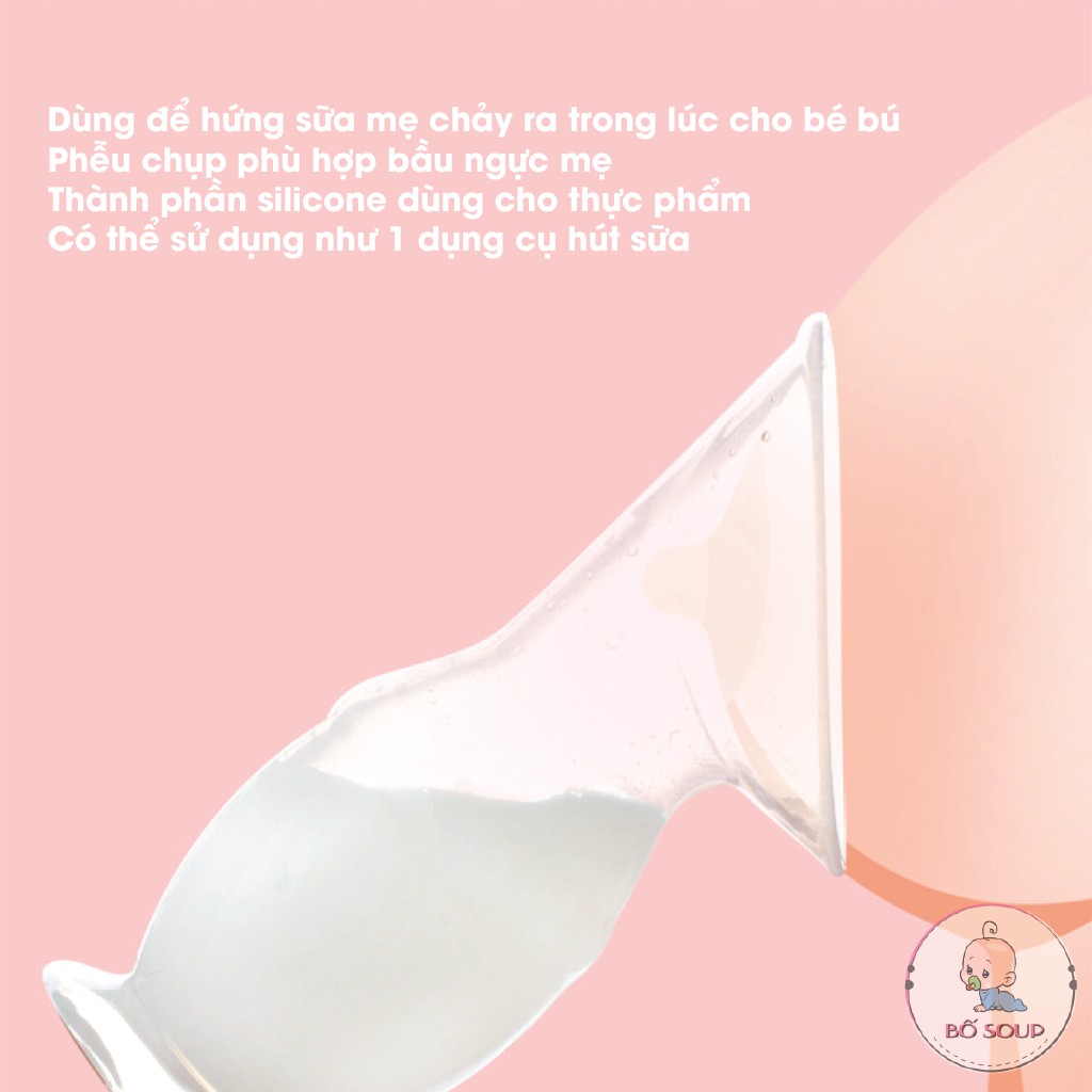 Cốc Hứng Sữa Silicon An Toàn Tiện Lợi