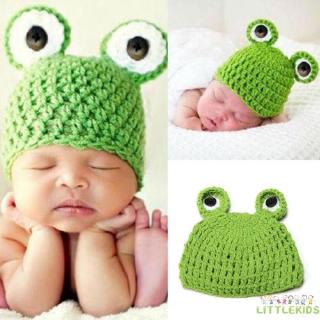 Mũ len hình con ếch xinh xắn cho bé từ 6-18 tháng tuổi