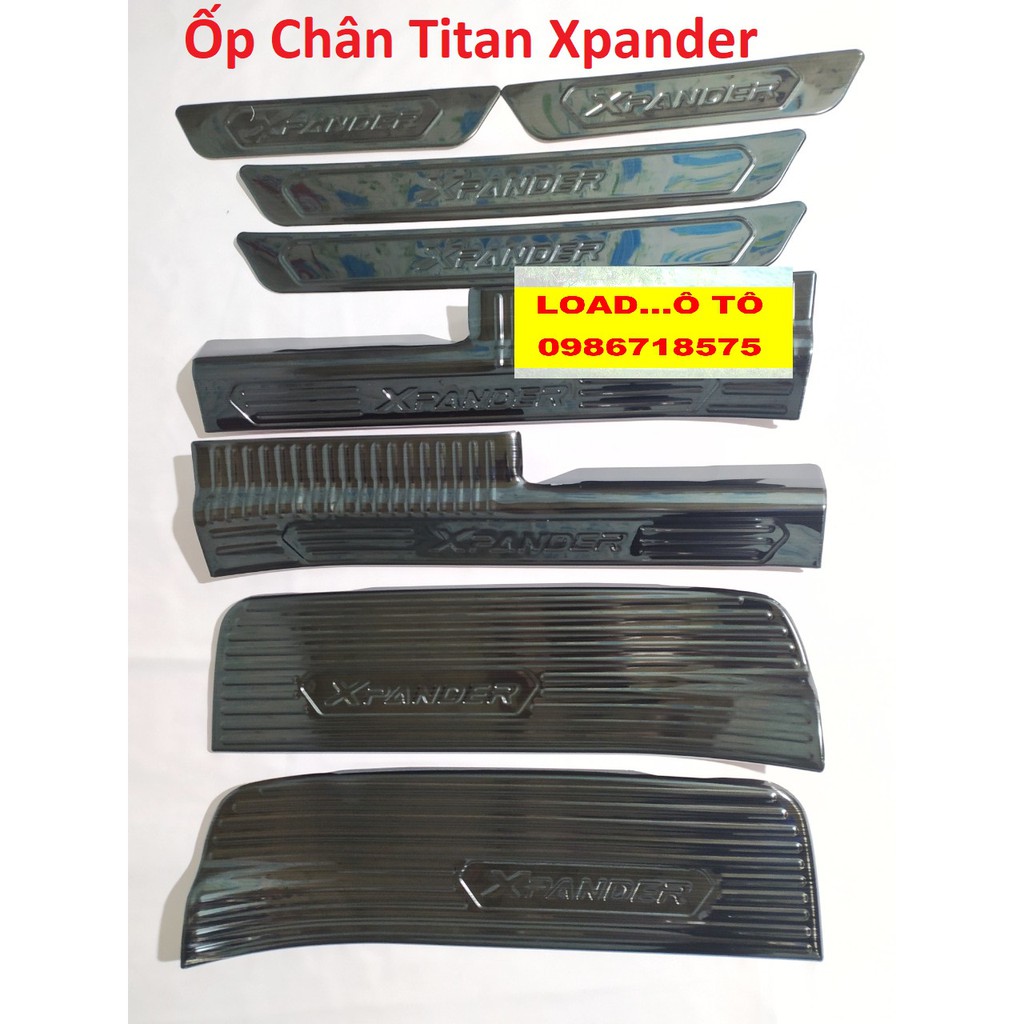 Ốp bậc bước chân titan Mitsubishi Xpander (chất liệu titan cả trong và ngoài)