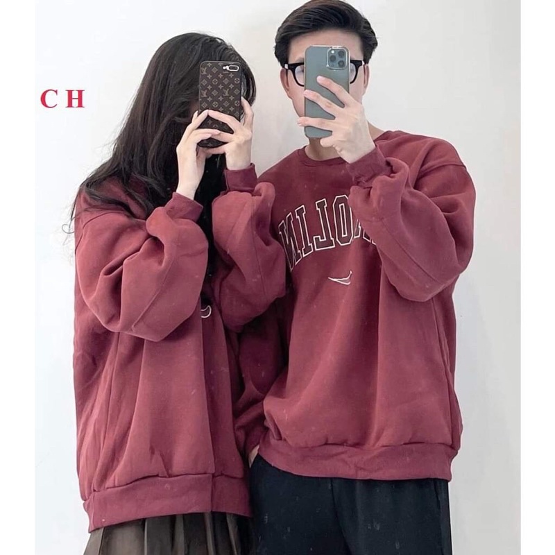 Áo Nỉ Cotton Karo [FREESHIP] Sweater form rộng tay bồng, thun merry christmas cá tính Ulzzang Unisex