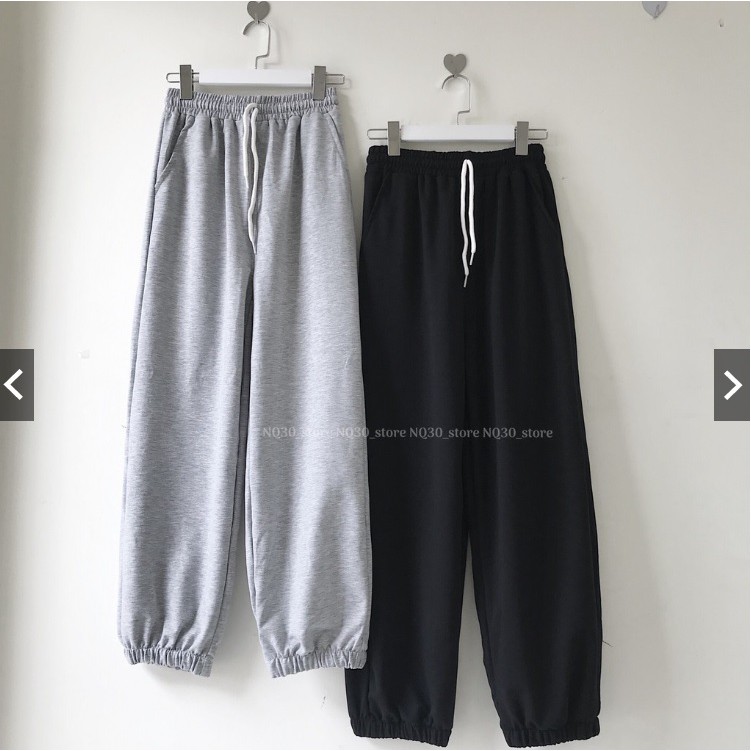 [HCM]Quần Jogger Nam Nữ Thể Thao Bo Gấu Chất Nỉ Mềm Mại