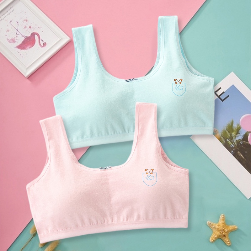 Áo lót bé gái cotton tự nhiên, Áo bra học sinh từ 30-40kg Havana FLA65