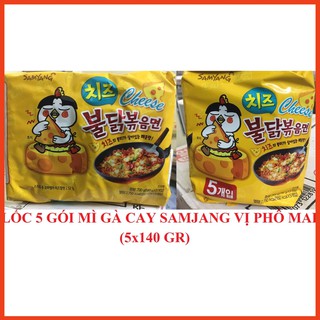 (COMBO) 5 GÓI MÌ KHÔ GÀ CAY VỊ PHÔ MAI SAMYANG (5x140GR)