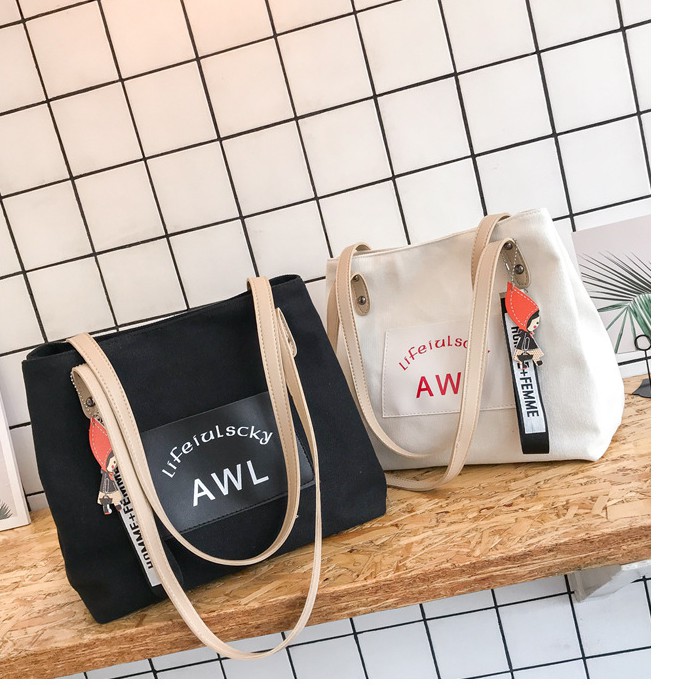 Túi vải canvas,Túi tote AWL giá rẻ thời trang đeo vai,đựng đồ giá rẻ [hàng order]