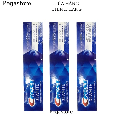 Hàng Mỹ - Kem đánh răng CREST 3D White Fluoride Anticavity Toothpaste - Kem đánh răng làm trắng răng 158g