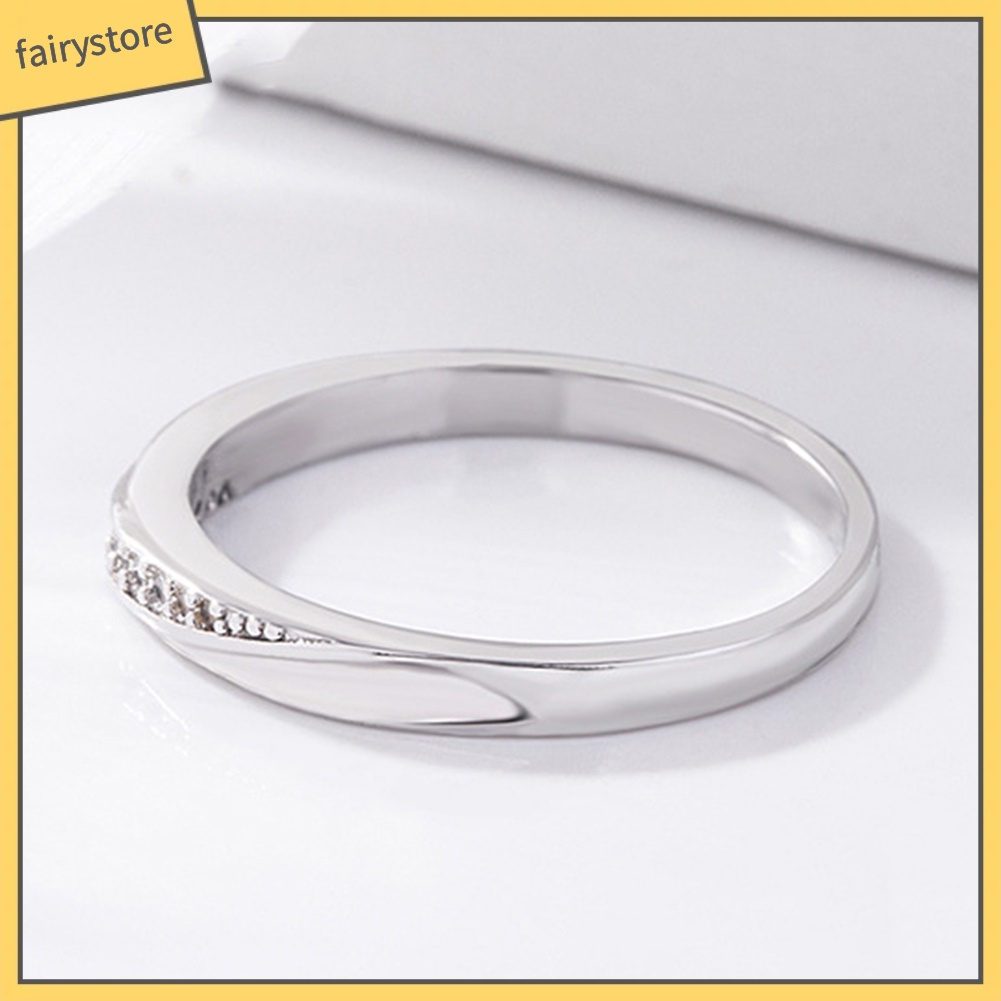 Nhẫn Đính Hôn Đính Đá Nhân Tạo Thời Trang Dành Cho Nữ