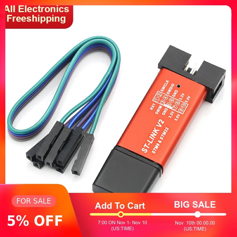 Dây Cáp Lập Trình St Link St-Link V2 Mini Stm8 Stm32