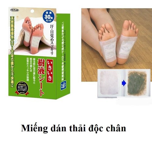 Miếng dán thải độc chân To - Plan Kenko hộp 30 miếng Nhật Bản