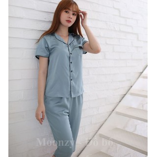 bộ pijama lửng lụa chạy viền hot hit