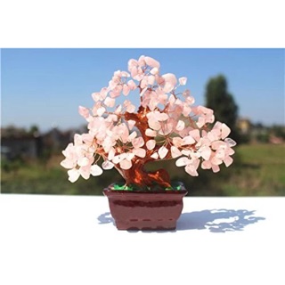 Cây phong thuỷ tài lộc thạch anh hồng