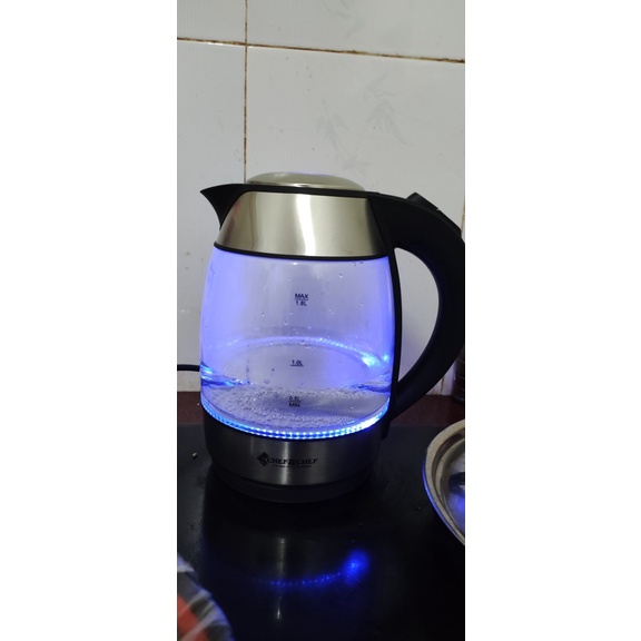 Bình đun siêu tốc thủy tinh 1.8 lít - Chef & Chef chính hãng