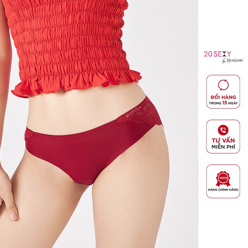 Quần lót kháng khuẩn 20Sexy by 20Again, phối ren viền sexy, thoáng mát, không đường may QUA0088