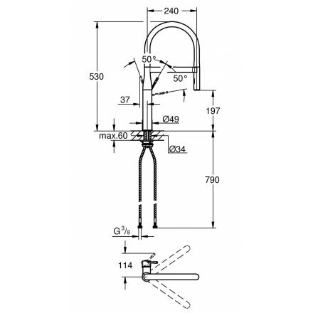 Vòi Bếp Grohe Essence New Grohe 30294000 Nóng Lạnh, bảo hành 05 năm