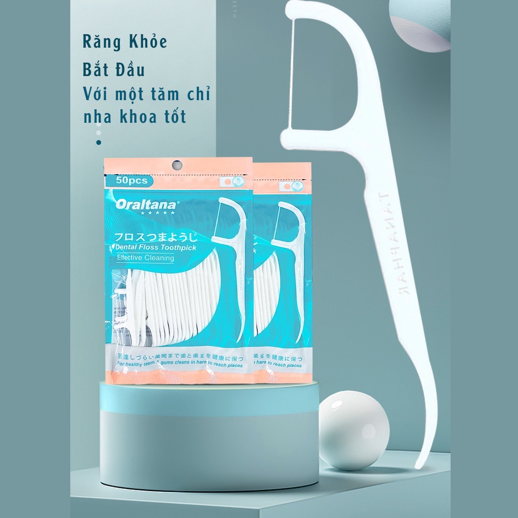 Tăm chi nha khoa Nhật Bản Sunny - Haka, gói 80 - 50 que, chăm sóc răng miệng - Soleil shop