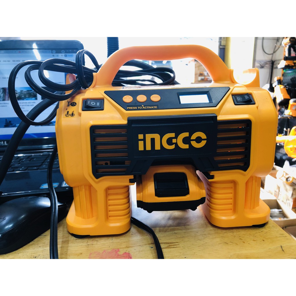 Máy bơm xe hơi, xe máy, đa năng  dùng pin 20v INGCO CACLI2002