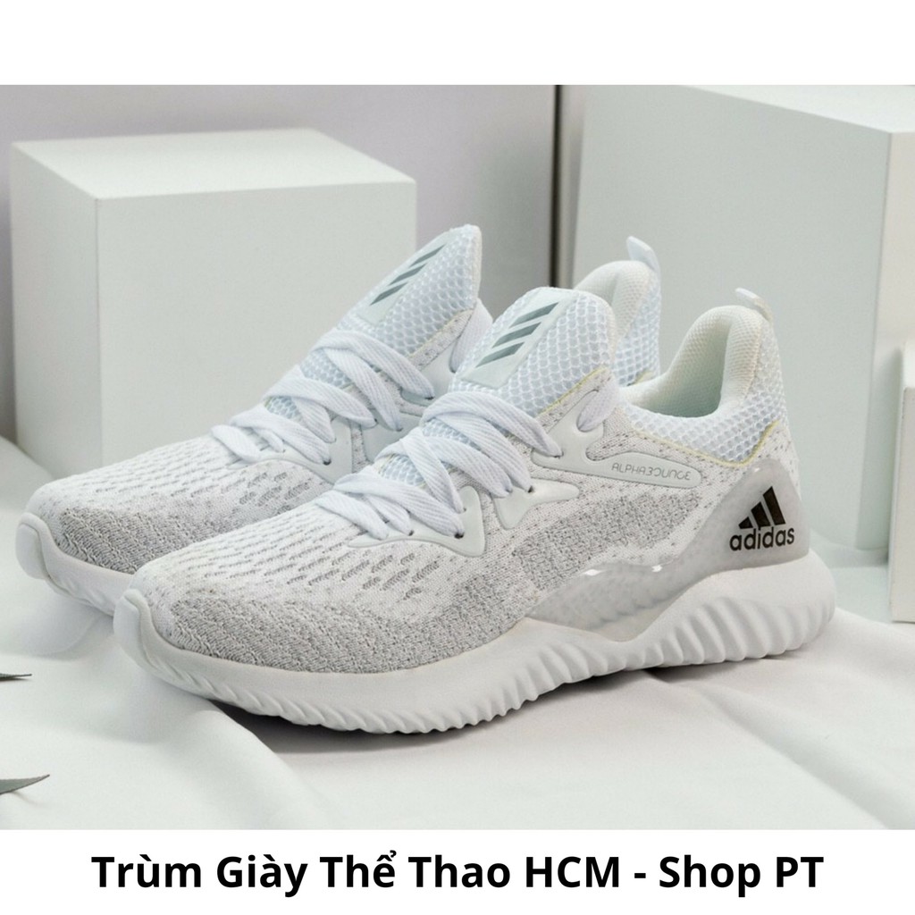 [MUA NHIỀU GIẢM NHIỀU] Giày cặp nam nữ adidas alphabouce màu trắng thể thao đẹp Hàn Quốc | Giày thể thao nam nữ giá rẻ